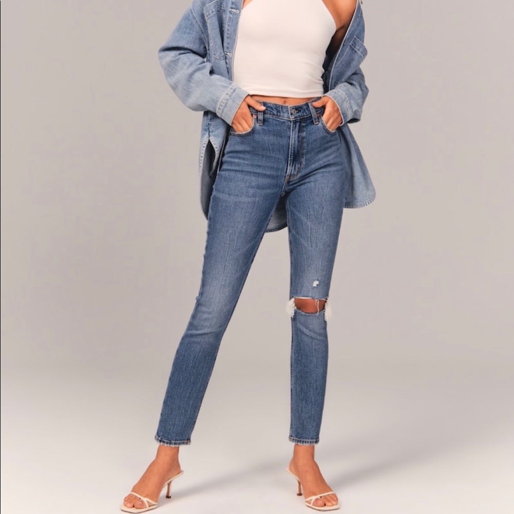 A&F High Rise Skinny Jeans